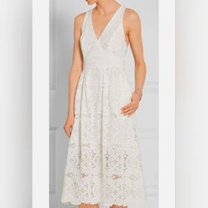 NWT MAJE White Rimani Lace Midi Dress - Size 3